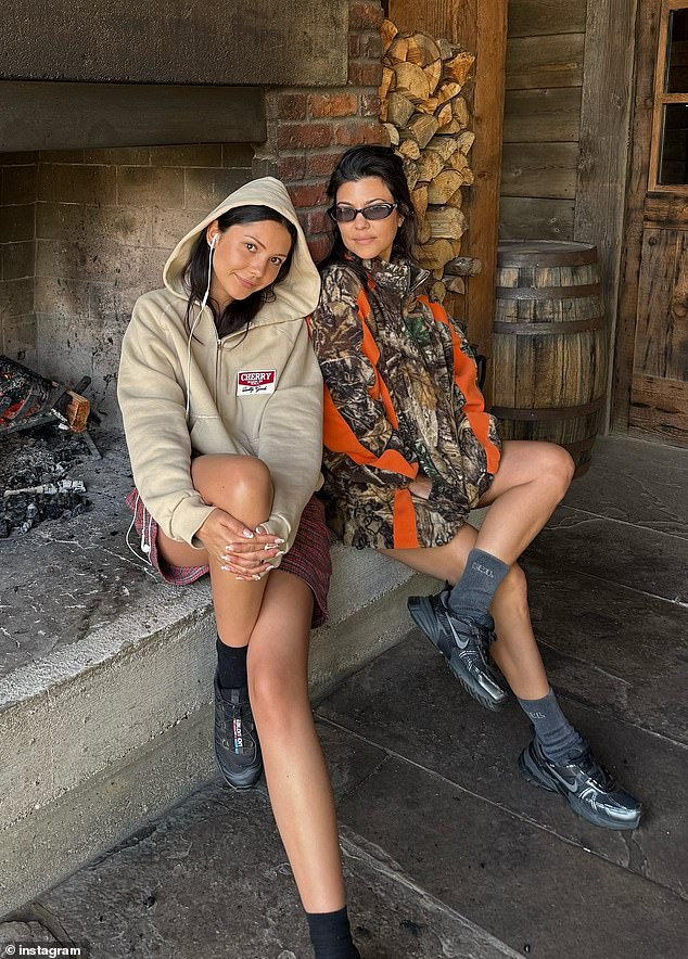 Kourtney posed alongside her stepdaughter Atiana De La Hoya, 26, in Friday's Instagram post
