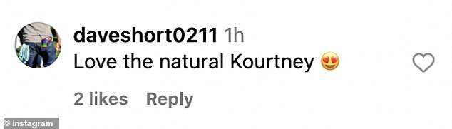 'Love the natural Kourtney,' one supporter gushed