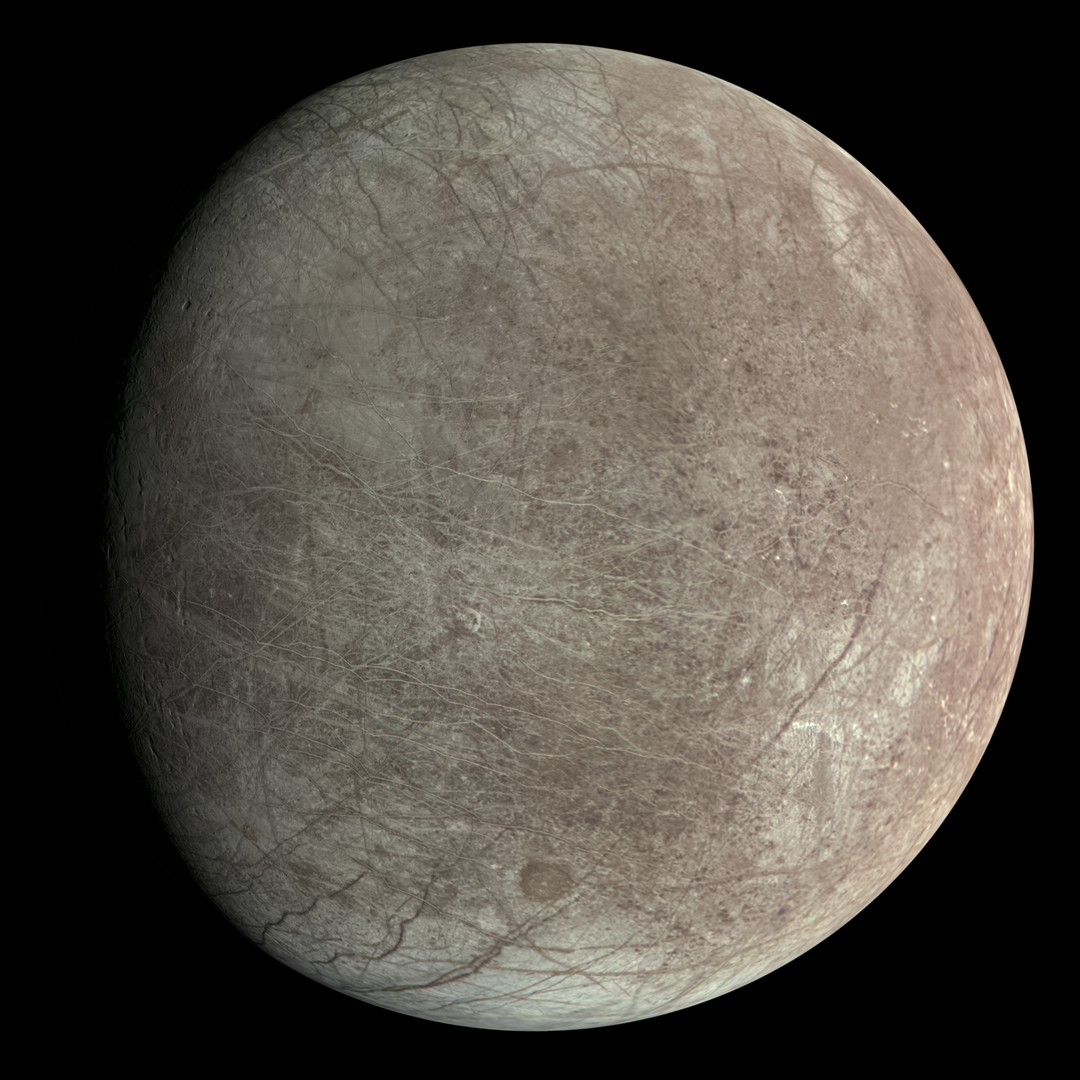 This is Europa in true colour, cropped from Juno's flyby of Europa (Credit : NASA/JPL-Caltech/SwRI/MSSS/Kevin M. Gill)