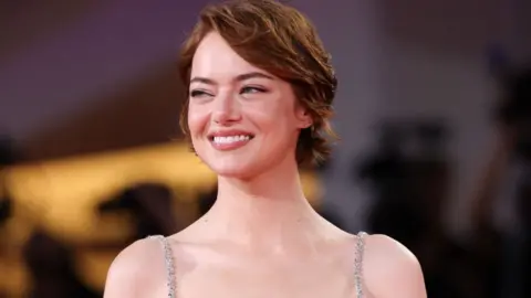 Getty Images Emma Stone attends the "Bugonia" red carpet during the 82nd Venice International Film Festival on August 28, 2025 in Venice, Italy.
