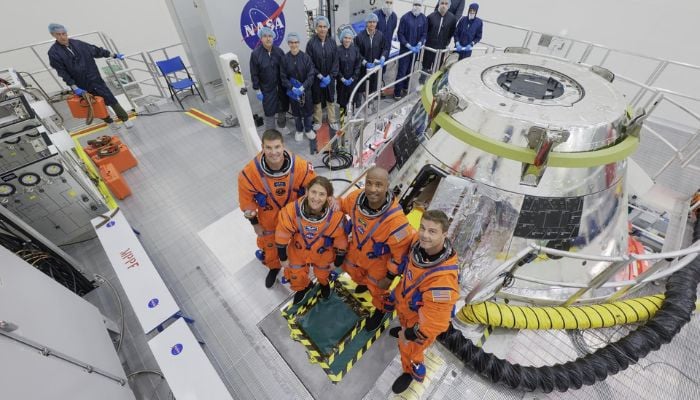 Artemis II astronauts board Orion spacecraft together for first time