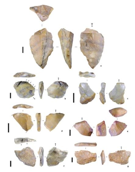 Excavations revealed seven different stones