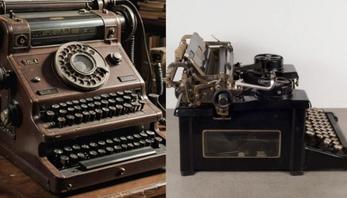 vintage telex machine