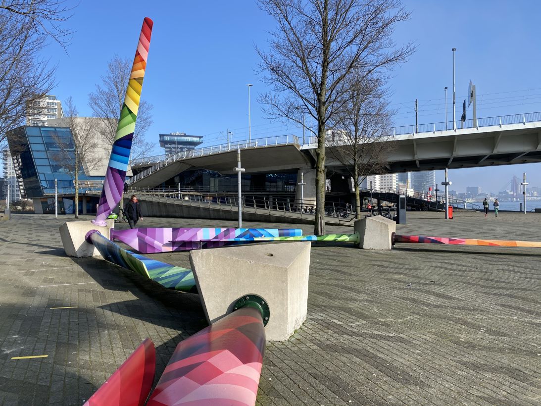 Blade-Made repurposed blade waste into benches for this project in Rotterdam in 2020.