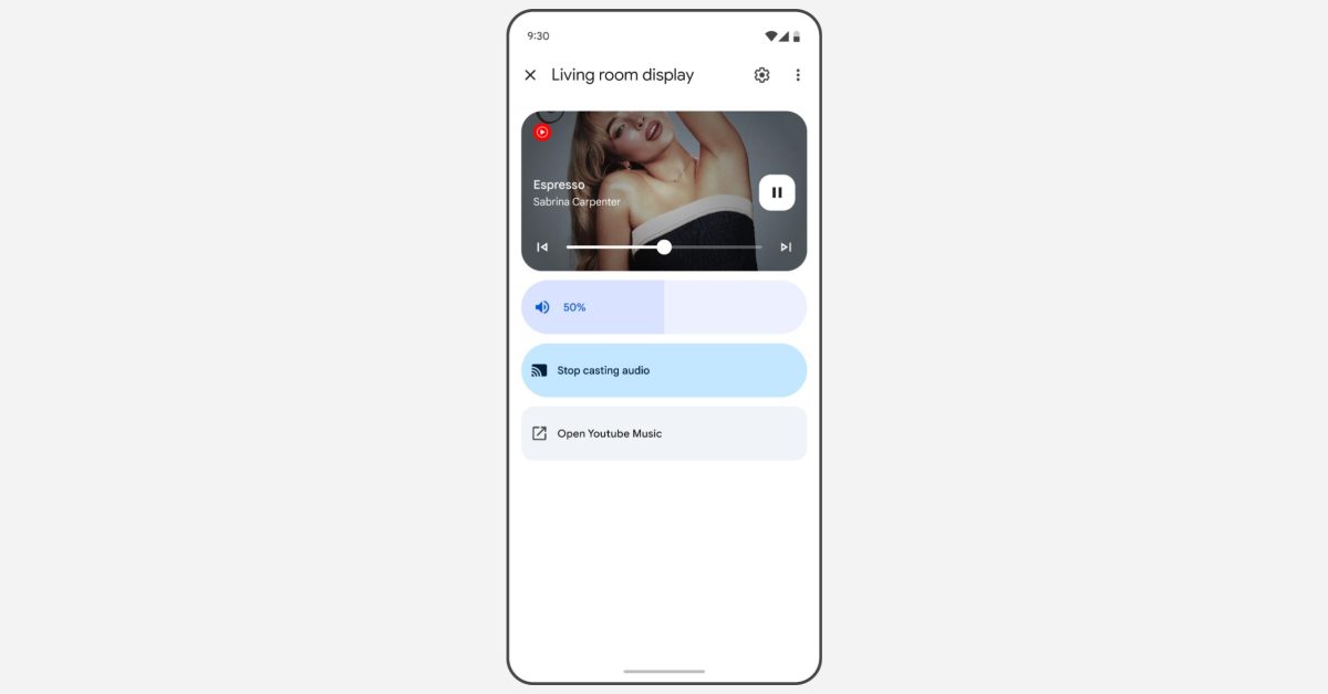 Google Home media controller getting Material 3 redesign