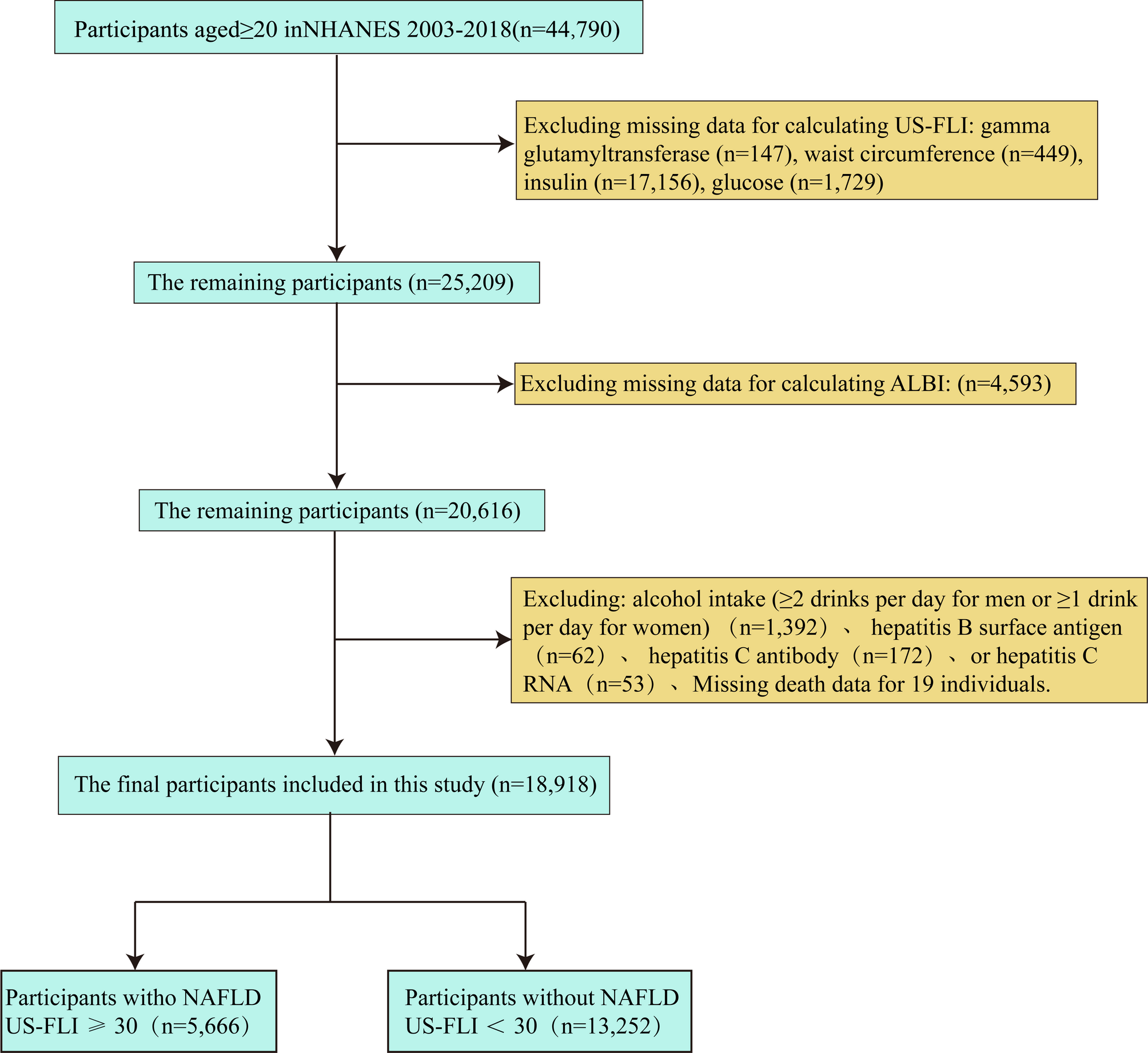 Prognostic value of ALBI score for all-cause mortality in metabolic associated fatty liver disease patients: a cohort study from NHANES 2003–2018 | BMC Gastroenterology