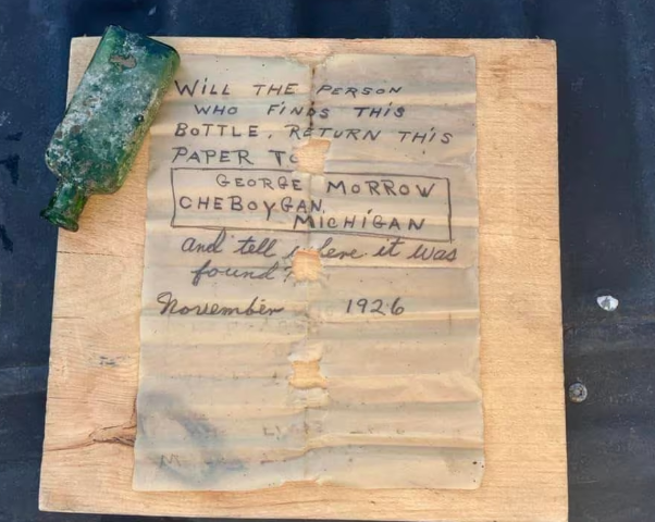 Scuba diver finds a 99 year old pen note (Photo: Nautical North Family Adventures) Scuba diver finds a 99 year old pen note (Photo: Nautical North Family Adventures)