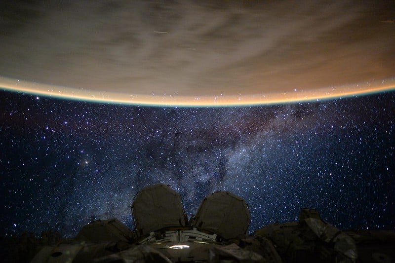 A Perseid meteor imaged from the International Space Station. Credit: NASA