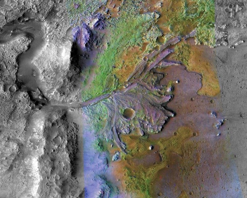 The Kerrlaguna feature on Mars is located in the Jezero Crater (Credit : NASA)