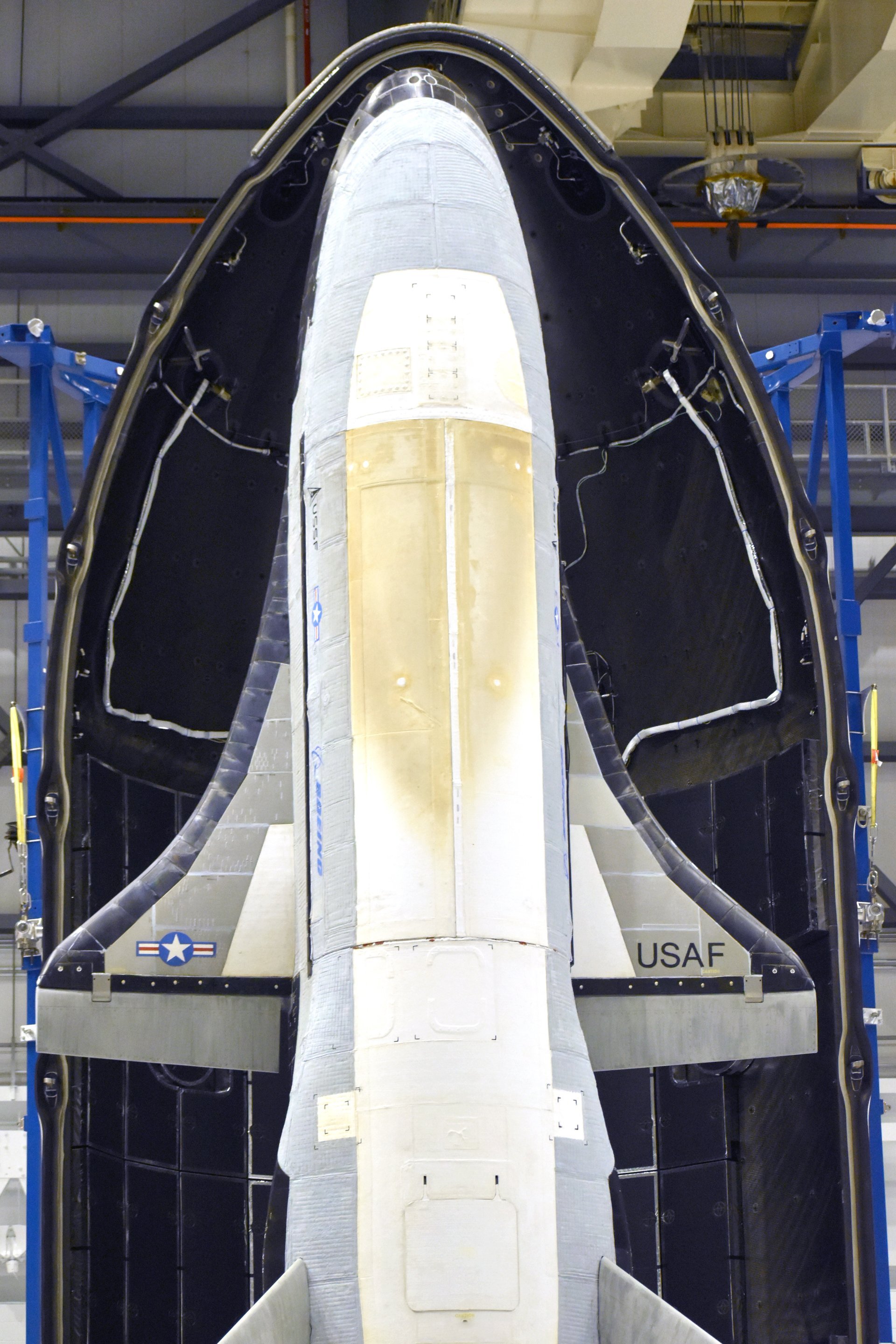 OTV-8 prior to encapsulation. Credit: U.S. Space Force.