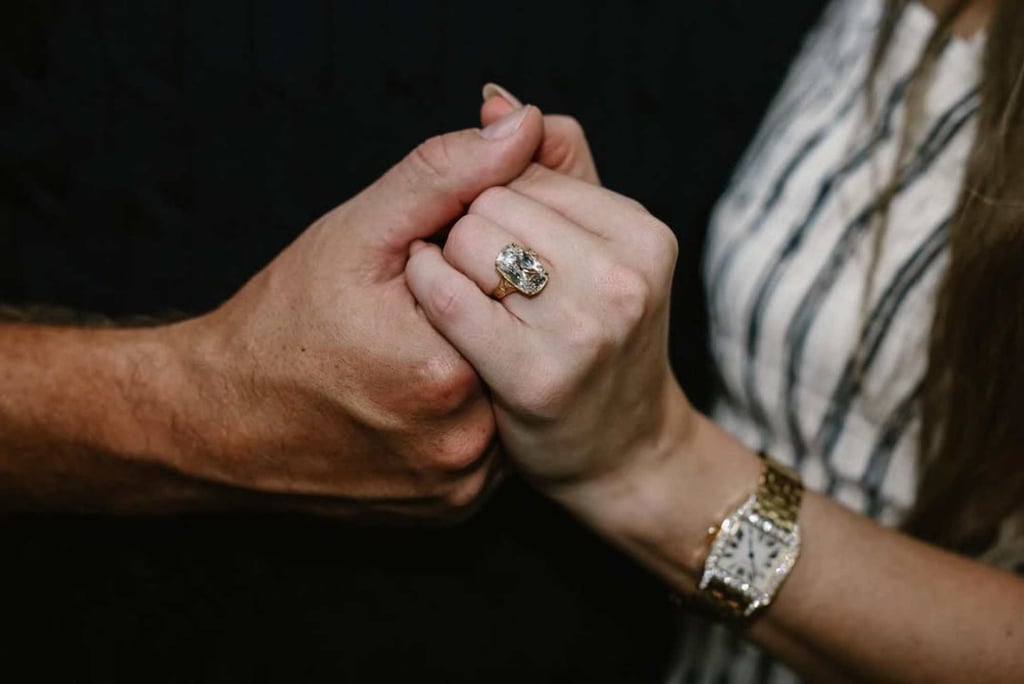 Taylor Swift’s engagement ring from Travis Kelce was designed by Kindred Lubeck of Artifex Fine Jewelry. Photo: @taylorswift/Instagram Taylor Swift’s engagement ring from Travis Kelce was designed by Kindred Lubeck of Artifex Fine Jewelry. Photo: @taylorswift/Instagram