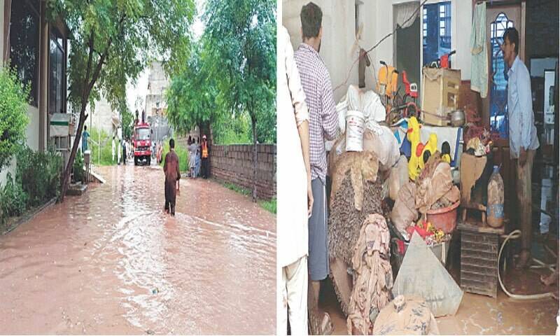 Torrential rain wreaks havoc in Islamabad’s Chattha Bakhtawar – Pakistan