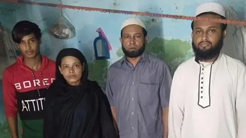 Noorul Amin A photo of four Rohingya refugees who have been allegedly deported to Myanmar 