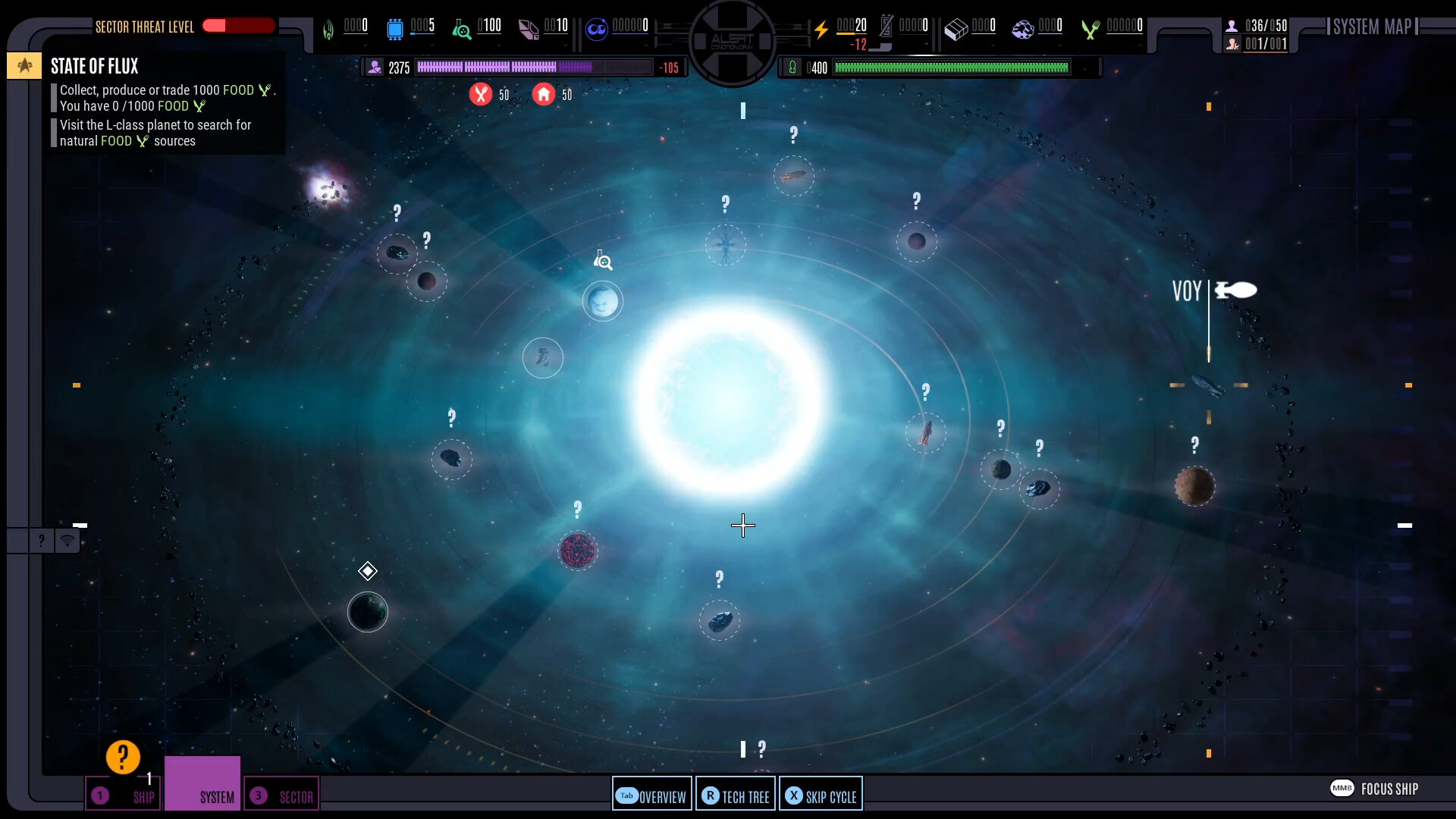 Screenshot from Star Trek Voyager - Across The Unknown, a strategy sci-fi video game based on Star Trek Voyager.