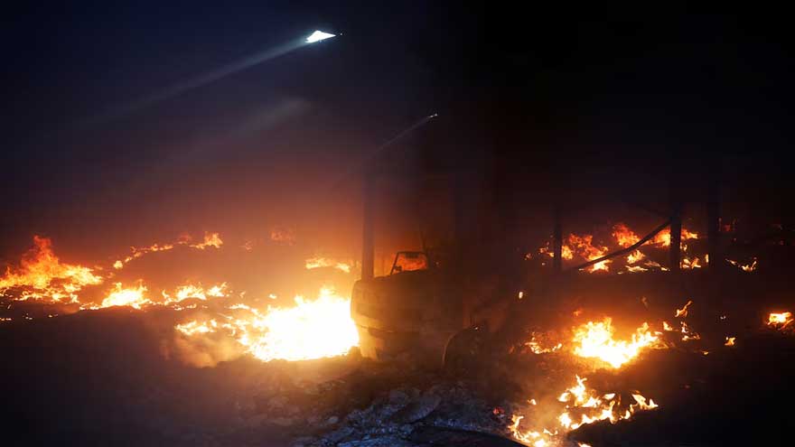 Firefighters battle ‘fire whirls’ in northern Spain