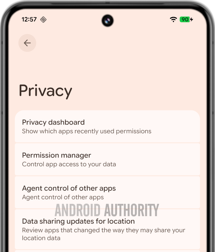 Agent control of other apps preference in Android Canary
