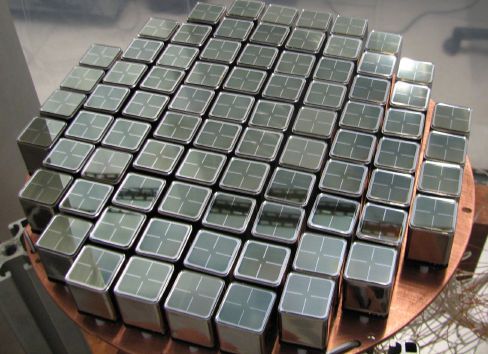 The XENON100 detector, shown here, searches for dark matter candidate particles called WIMPS. A 13-month search reported in July 2012 found no evidence for the elusive particles.