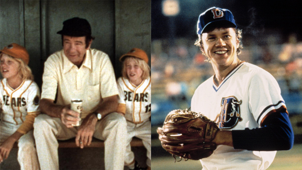 Walter Matthau in Bad News Bears and Tim Robbins in Bull Durham