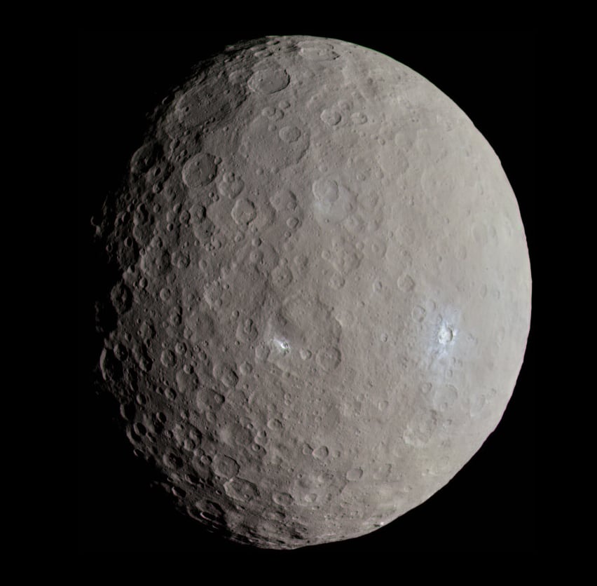 Ceres, the most massive asteroid today is a mere 0.00016 Earth masses. (Credit : Justin Cowart)