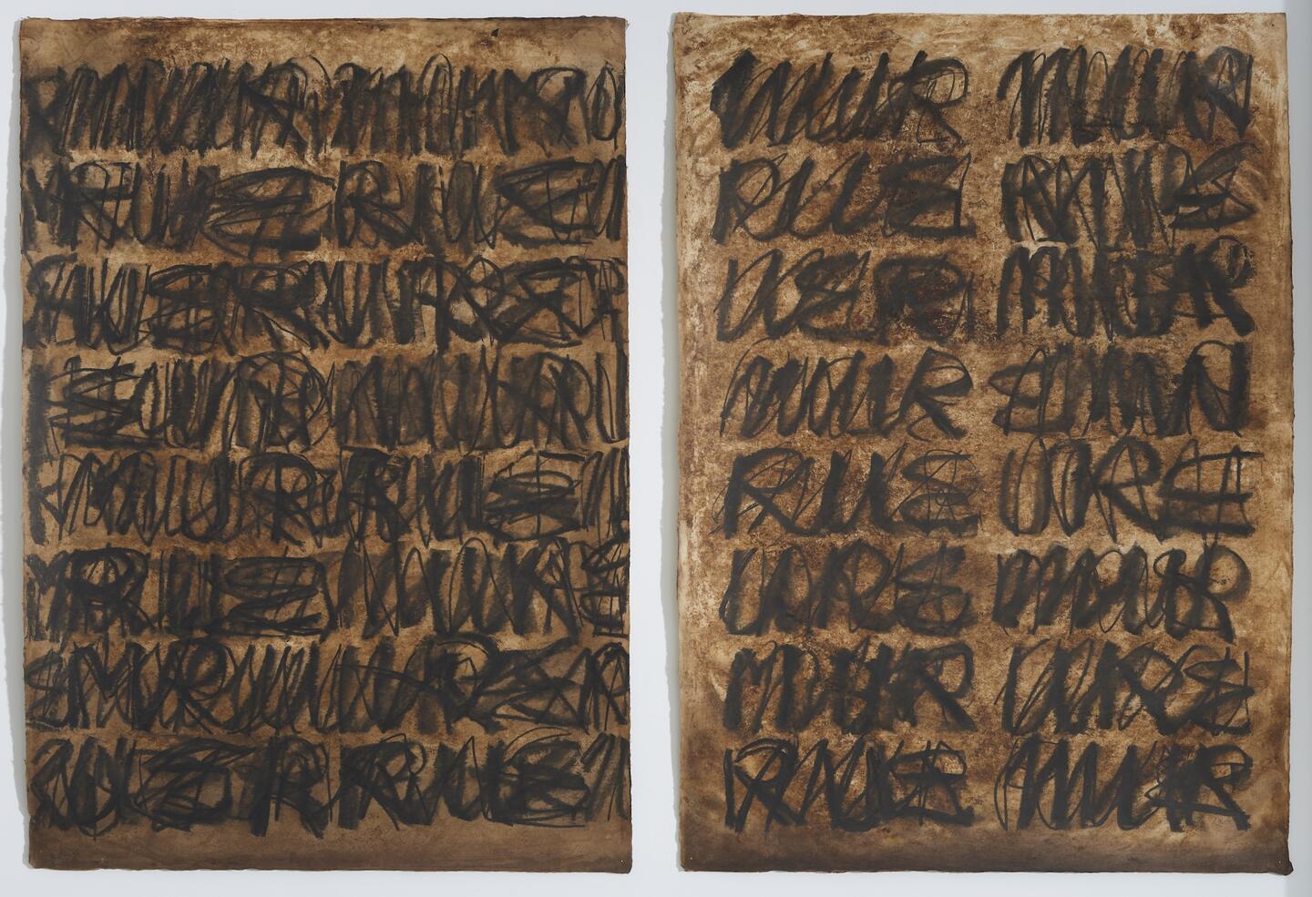Chungji Lee, MU®UE, 1990s. Ink on traditional Korean paper. Courtesy: Sun Gallery