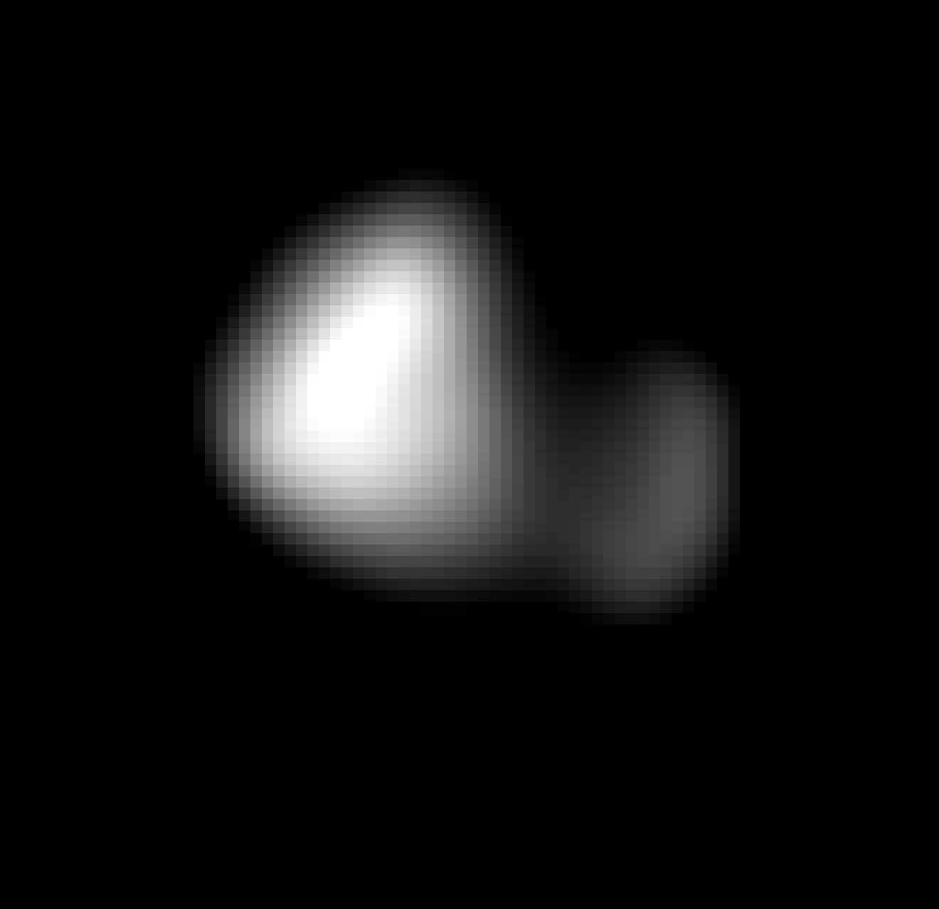A white fuzzy blur in the middle of a dark background.