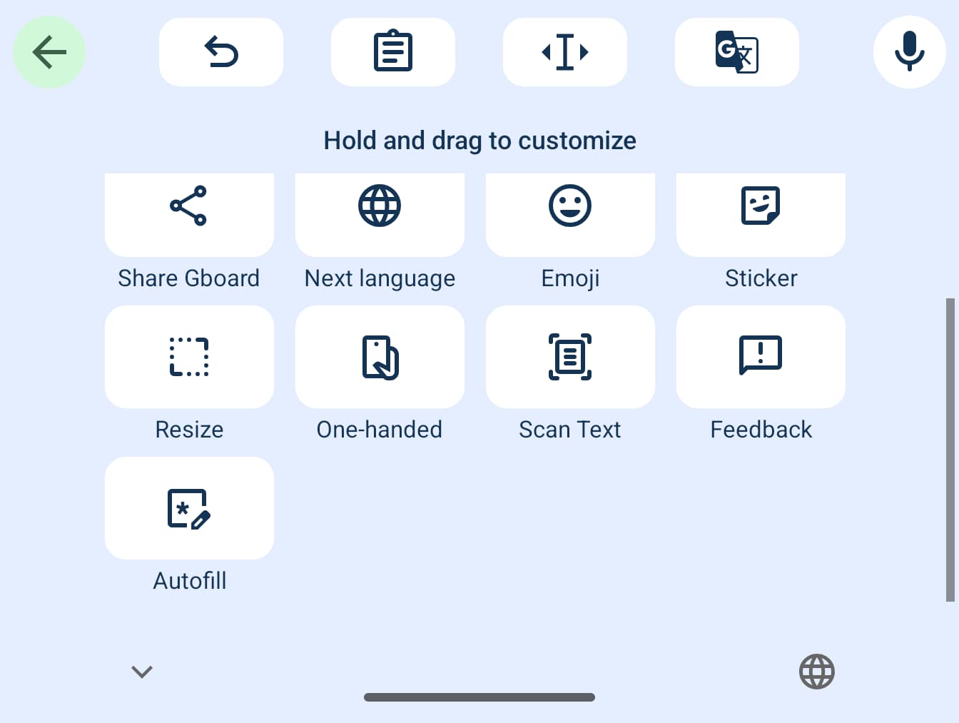 Gboard Autofill with Google
