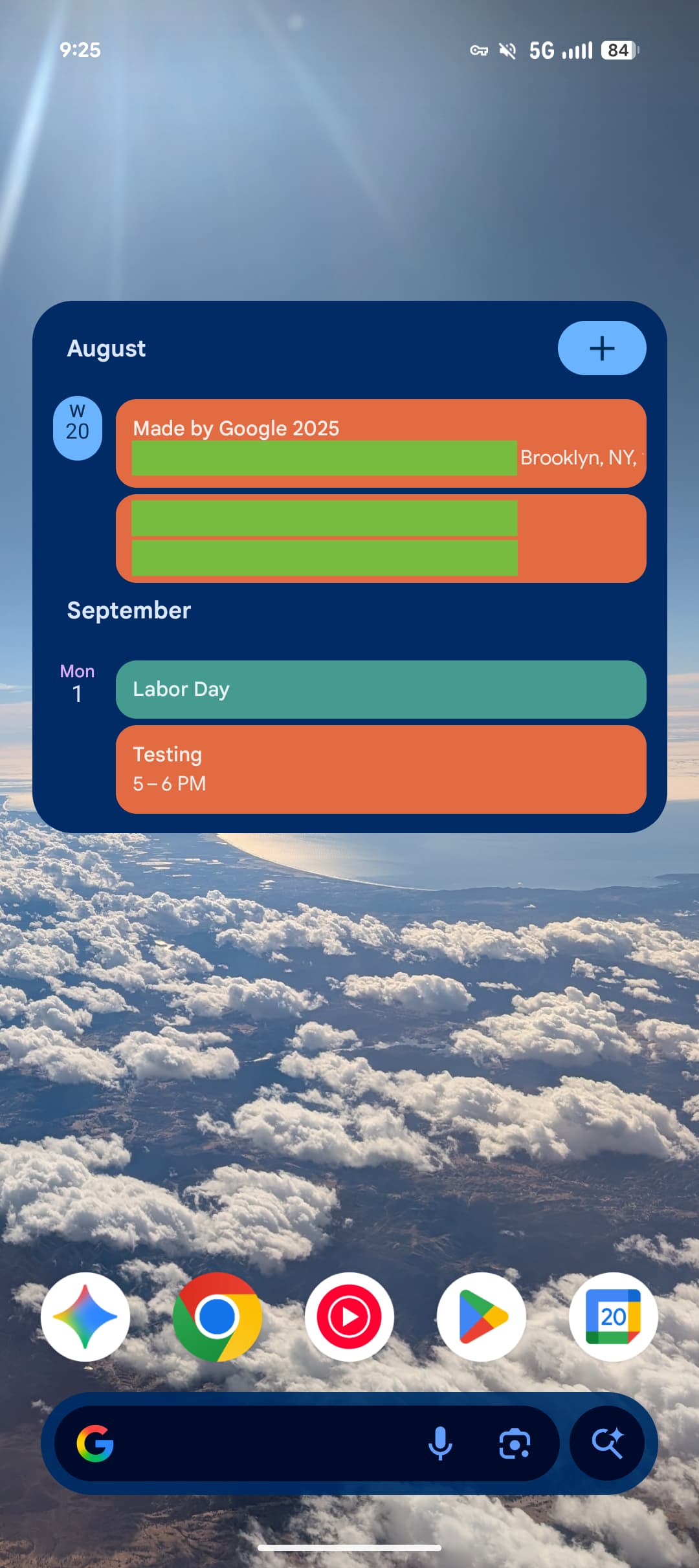 Google Calendar M3 Expressive widget