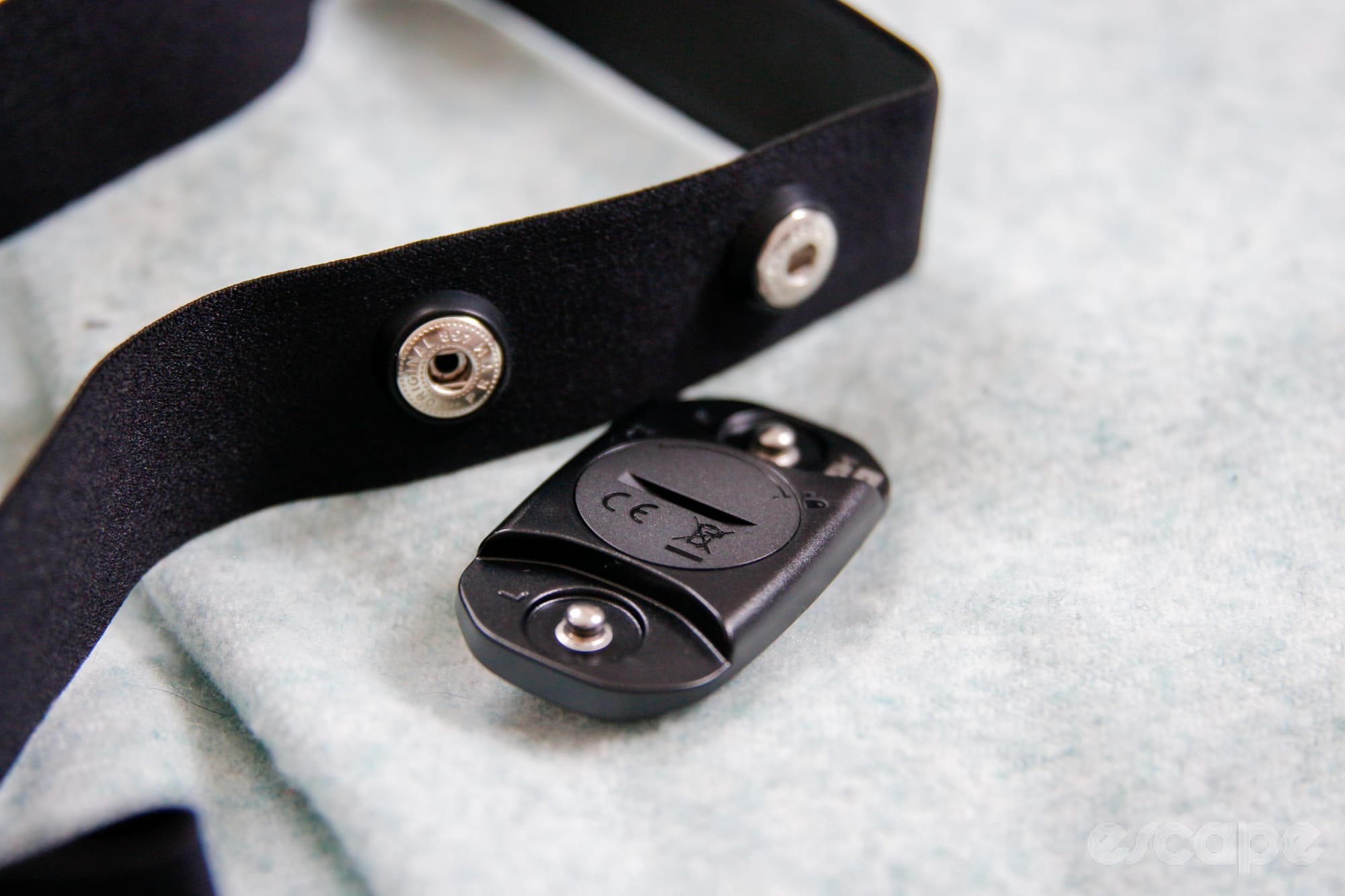 Most chest heart rate straps still run on coin cell batteries.