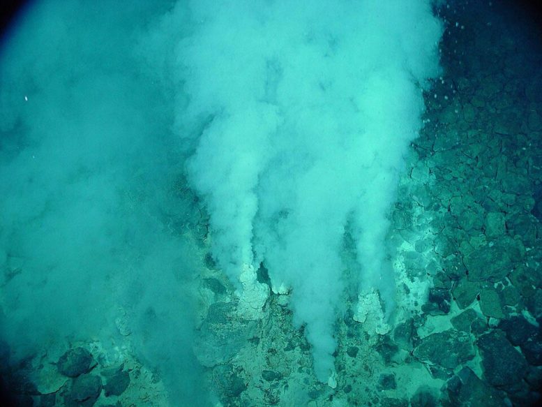 Hydrothermal Vent Releasing Mineral Rich Hot Water