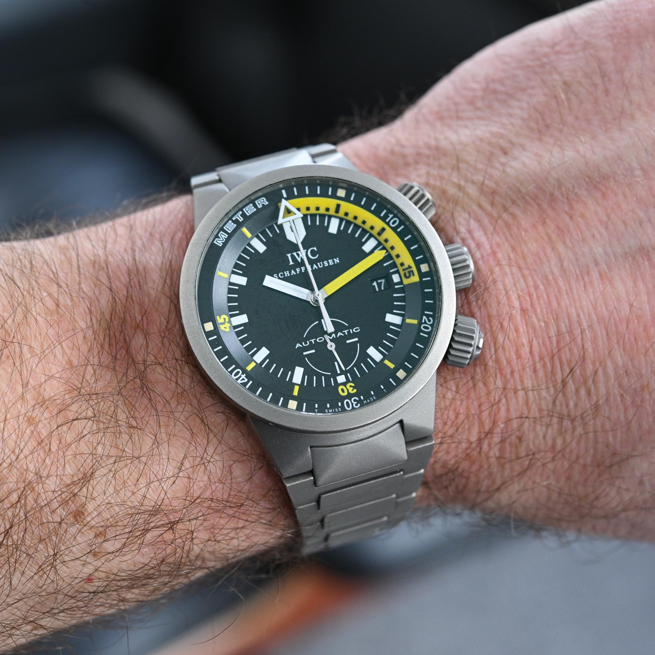 IWC GST Deep One IW3527 Dive Watch Depth Gauge