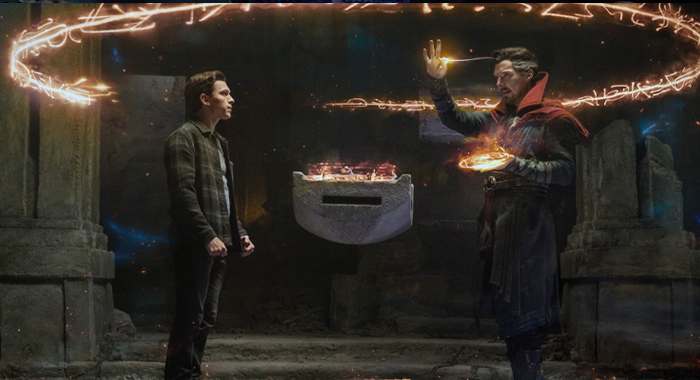 Tom Holland and Benedict Cumberbatch in Spider-Man: No Way Home (2021)
