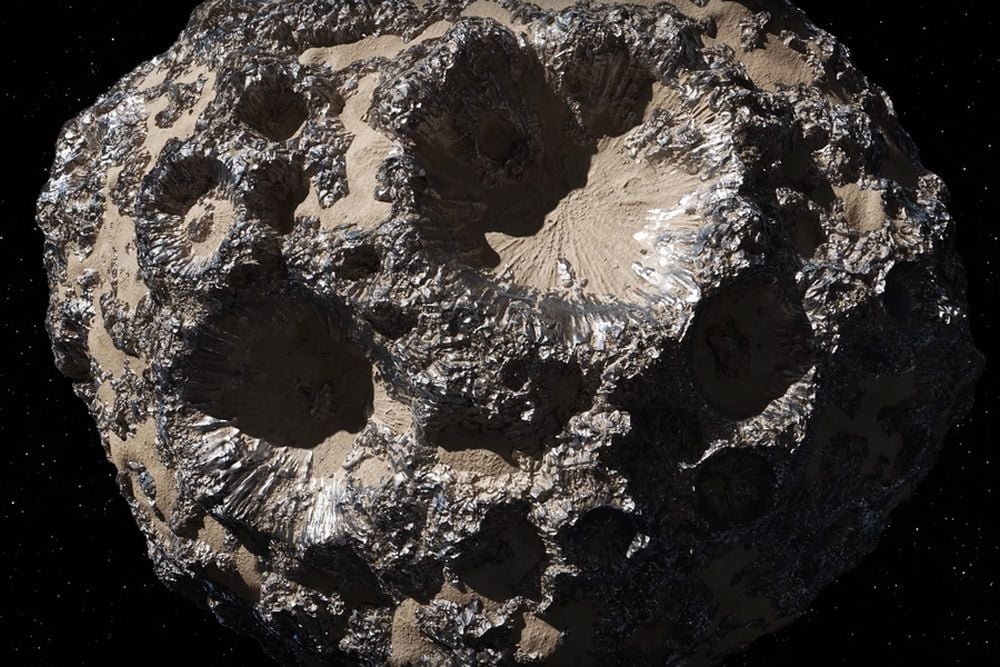 Astronomers from MIT and other institutions used ALMA data to map Psyche's surface and came up with this image. We'll have to wait several years before we see the real thing in this much detail. The Psyche spacecraft's closest orbit will bring it to within 75 km of the asteroid. Image Credit: NASA