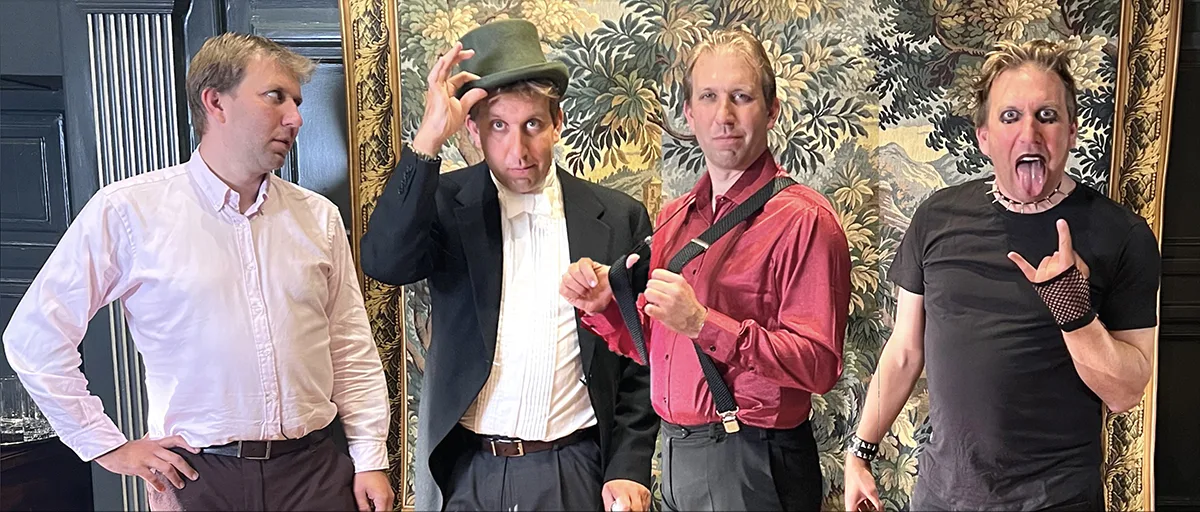 A memorable moment from 2022’s ‘The Multiverse of Mystery’ episode, where four Chrises teamed up to explain the concept of the multiverse. Credit: BBC