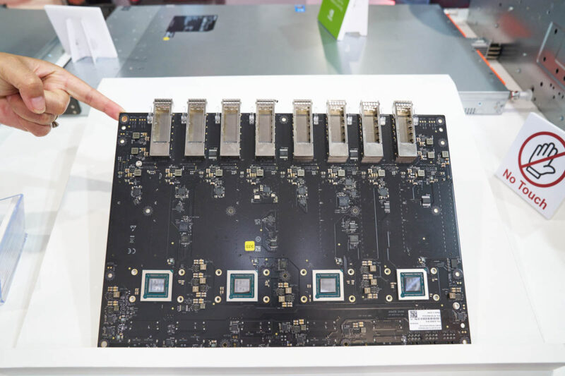 NVIDIA MGX PCIe Switch Board With ConnectX 8 Bottom