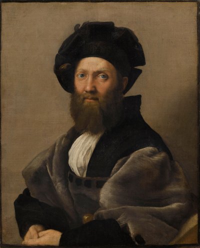 Balthazar (Baldassare) Castiglione. Between 1514 and 1515. Oil on canvas. 82 x 67 cm. Inv. 611.