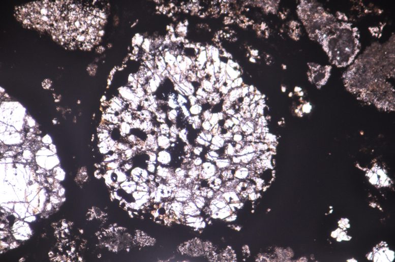 Round Chondrules Allende Meteorite Microscope