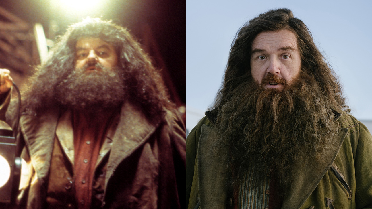 Rubeus Hagrid Robbie Coltrane and Nick Frost