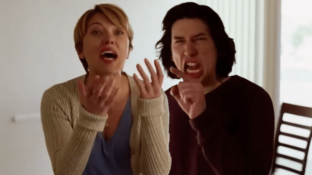 Scarlett Johansson & Adam Driver’s ‘Marriage Story Scenes’ Are Being Used By USDA To Scare Wolves From Killing Cattle: “Humans Are Bad”