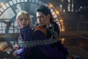 L to R: Emma Myers as Enid, Noah B. Taylor as Bruno in 'Wednesday' Season 2 Part 1