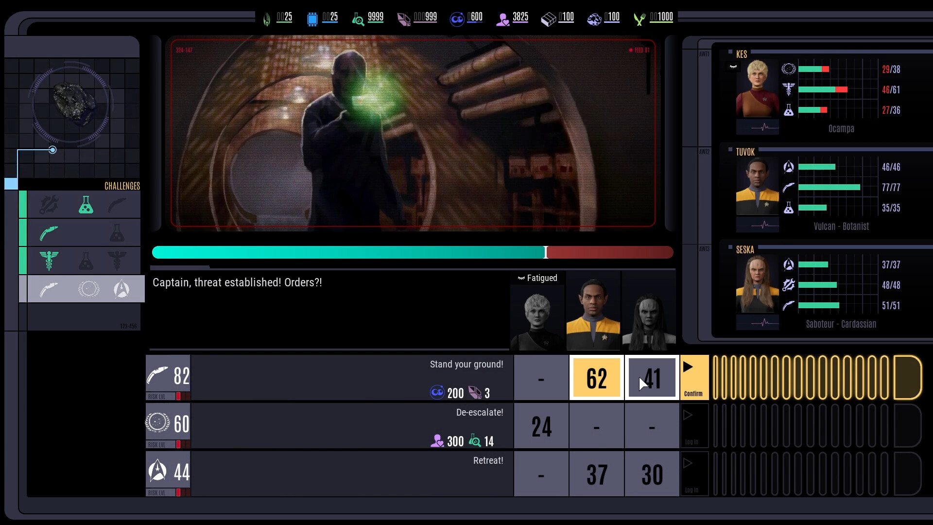 Screenshot from Star Trek Voyager - Across The Unknown, a strategy sci-fi video game based on Star Trek Voyager.