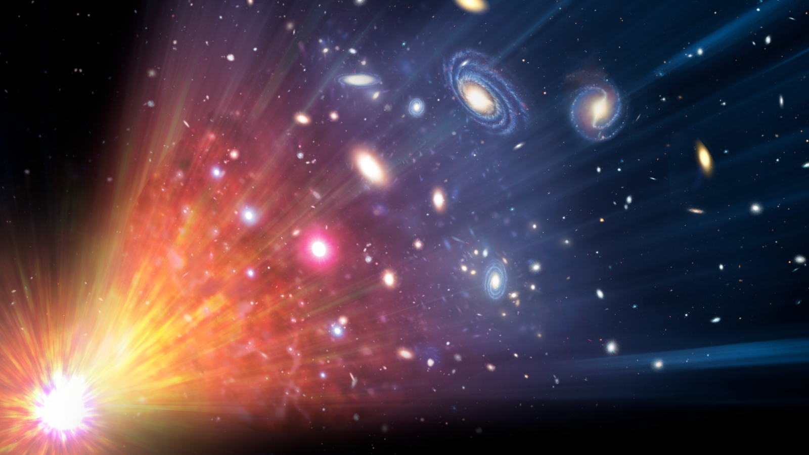 Diagram of how the universe expanded from the Big Bang
