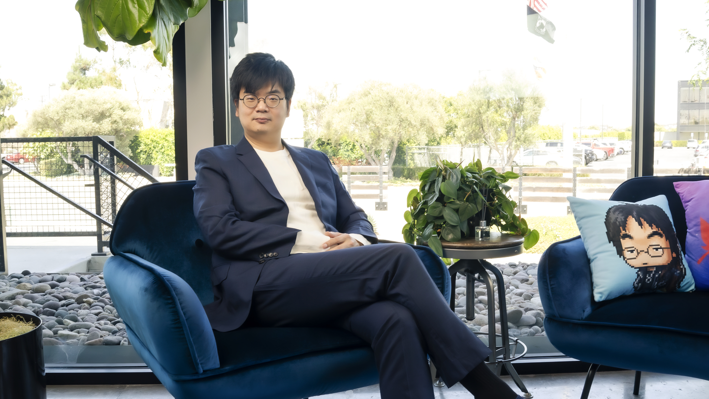 Nexon America Chief Product Officer Oh Han-byeol poses in front of the Nexon America headquarters in Segundo, California. [NEXON]