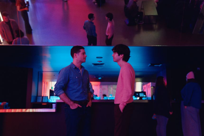 Dylan O Brien, James Sweeney in “Twinless.”