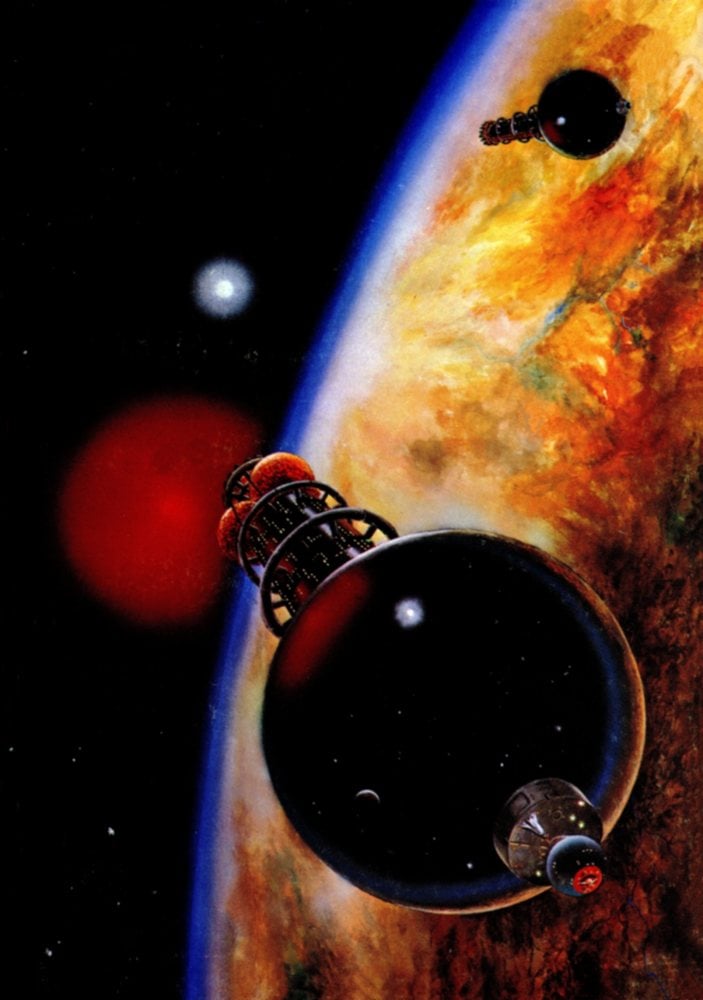 Artist's impression of Enzmann Starships. Credit: Analog Magazine