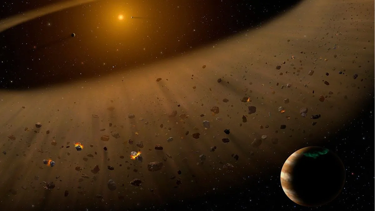 Artist's illustration of the Epsilon Eridani system and exoplanet Epsilon Eridani b. Credit: NASA/SOFIA/Lynette Cook