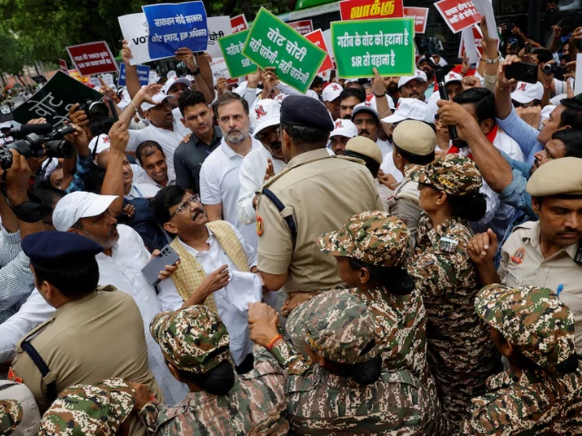 Rahul Gandhi among opposition leaders detained during protest against India election panel