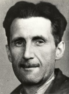 black and white photo of Orwell