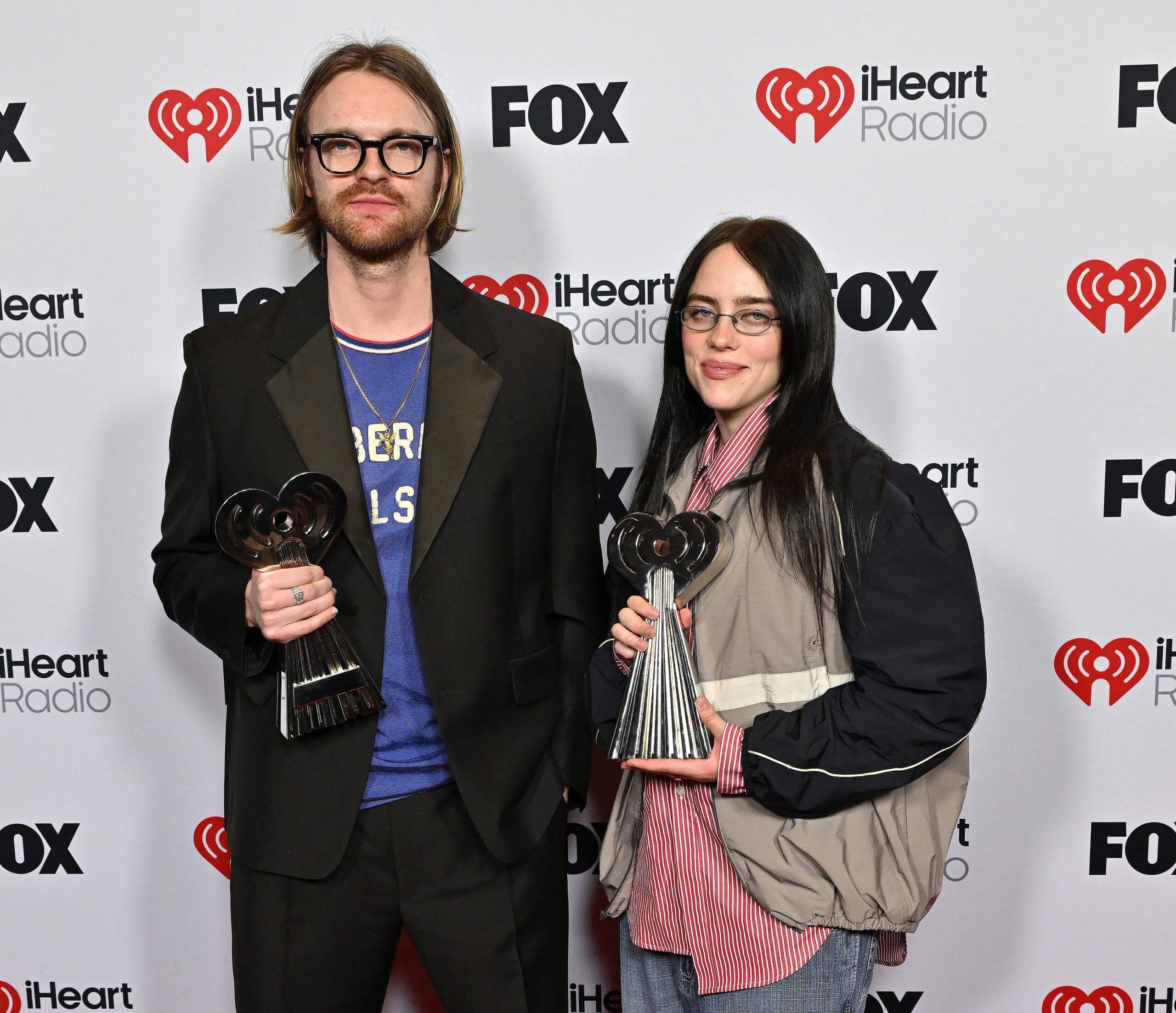 Finneas O'Connell and Billie Eilish at 2025 iHeartRadio Music Awards