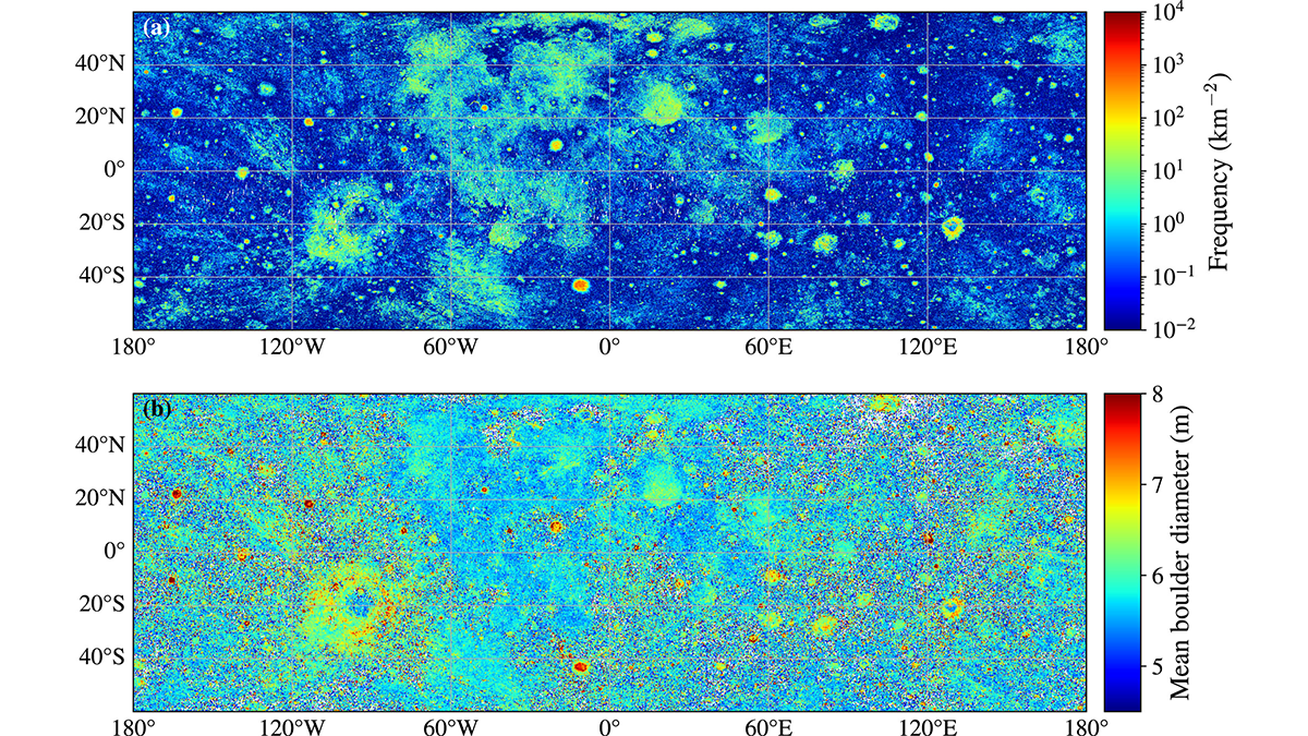 Nearly 94 Million Boulders Mapped on the Moon Using Deep Learning