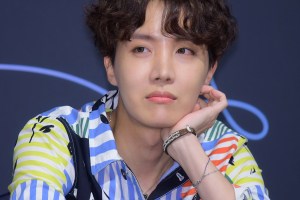 SEOUL, SOUTH KOREA - MAY 24: J-Hope of BTS attends press conference for the BTS's Third Album 'LOVE YOURSELF: Tear' Release at Lotte Hotel Seoul on May 24, 2018 in Seoul, South Korea. (Photo by The Chosunilbo JNS/Imazins via Getty Images)